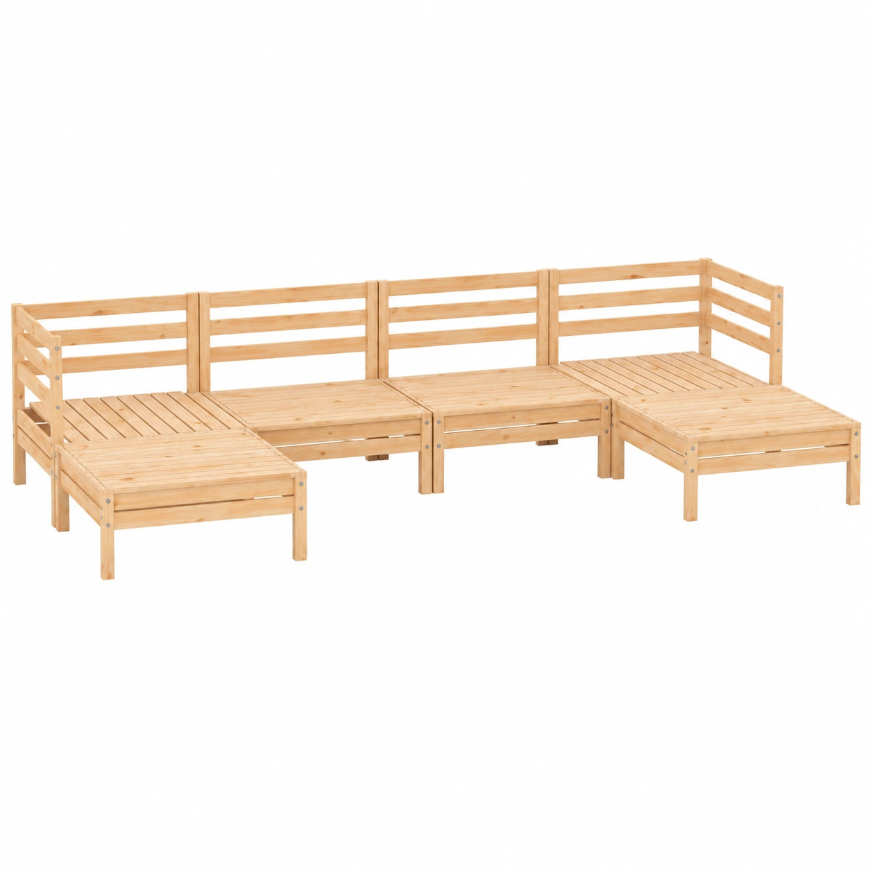 Salon de jardin, 6 pièces, pour la terrasse ou le jardin