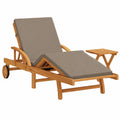 Salon de jardin, réglable, coloris taupe, pour la terrasse ou le jardin