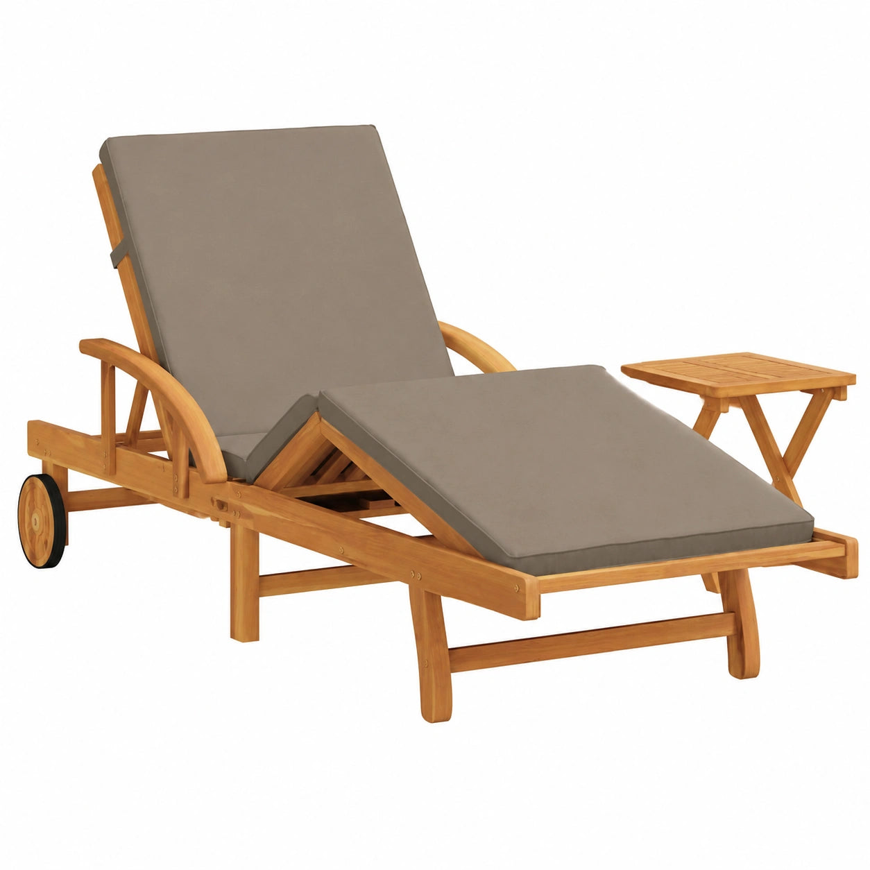 Salon de jardin, réglable, coloris taupe, pour la terrasse ou le jardin