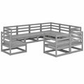 Salon de jardin, 9 pièces, coloris gris, pour la terrasse ou le jardin