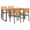 Salon de jardin, en métal, 5 pièces, pour la terrasse ou le jardin