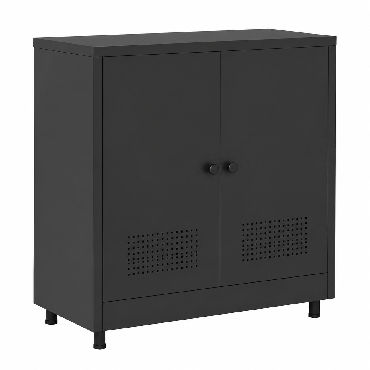 Armoire, réglable, avec rangement, avec étagères, en métal, coloris noir, pour la chambre