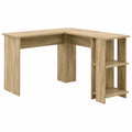 Bureau, en chêne, avec étagères, 140 x 113,5 x 75 cm, pour l’espace de travail