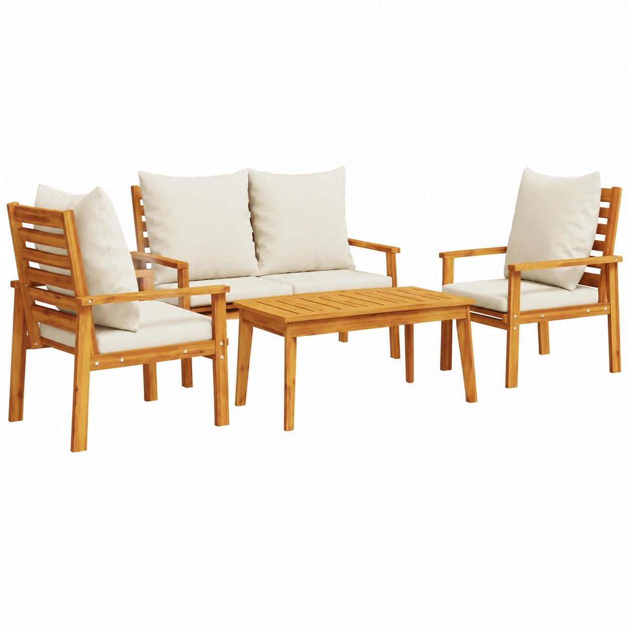 Salon de jardin, 4 pièces, pour la terrasse ou le jardin