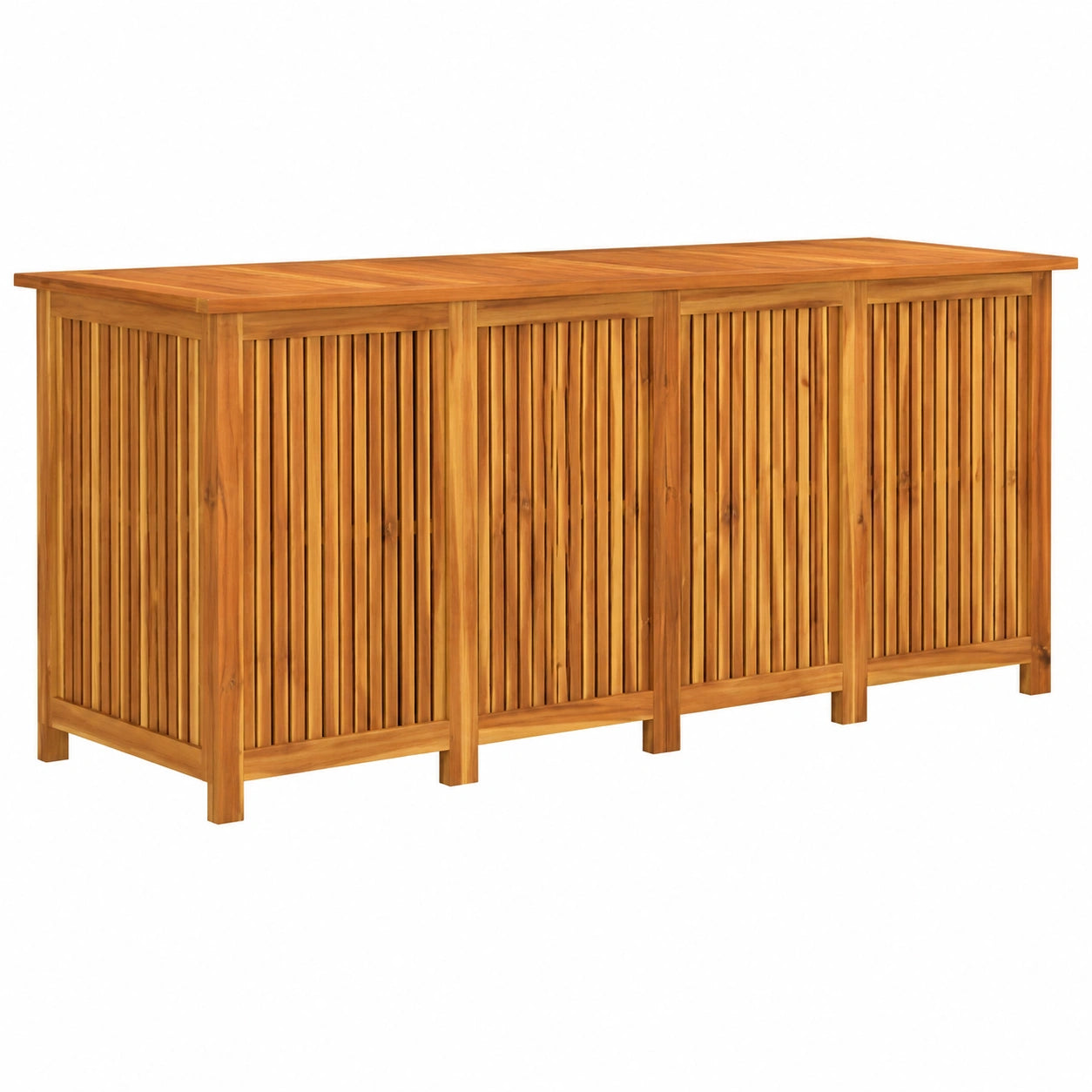 Salon de jardin, en bois massif, avec rangement, 200 x 80 x 75 cm, pour la terrasse ou le jardin