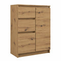 Commode, avec rangement, avec tiroirs, avec portes, en chêne, 70 x 40 x 97 cm, pour la chambre ou le salon