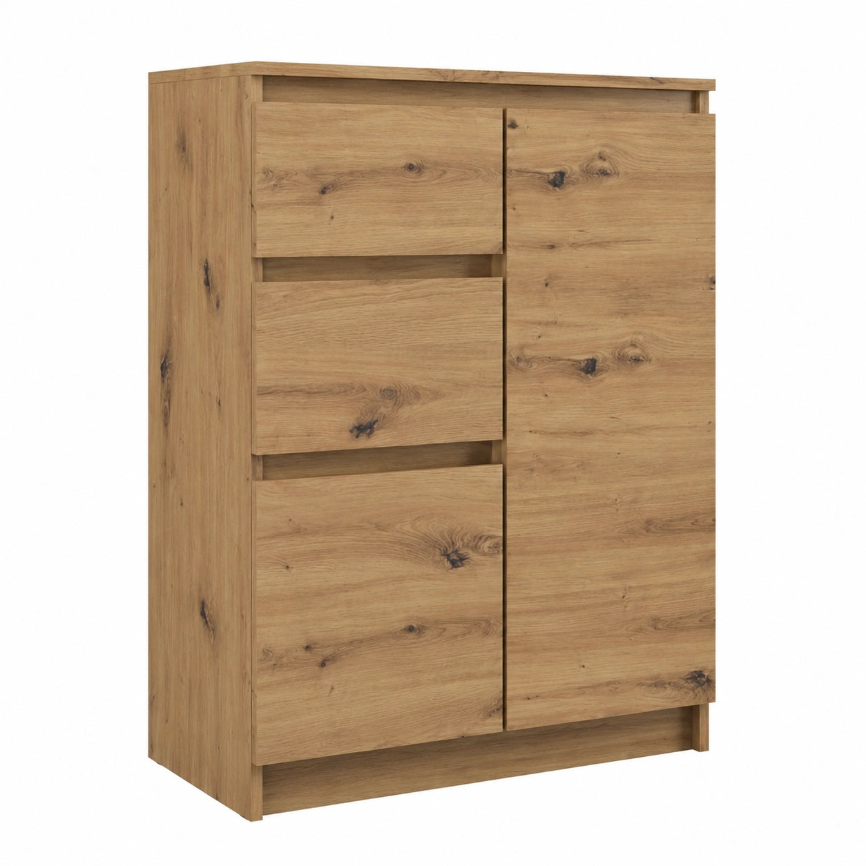 Commode, avec rangement, avec tiroirs, avec portes, en chêne, 70 x 40 x 97 cm, pour la chambre ou le salon