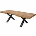 Table, extensible, en chêne, 180 x 90 x 76 cm, coloris noir, pour les espaces de vie