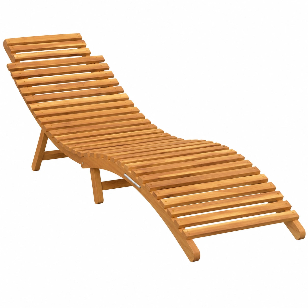 Chaise longue, coloris marron, 198 x 55 x 58,5 cm, pour la terrasse ou le jardin
