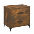 Table basse, en chêne et métal, avec rangement, avec tiroirs, 2 pièces, 50 x 50 x 40 cm, pour le salon