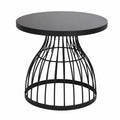 Table, en métal et verre, pour les espaces de vie