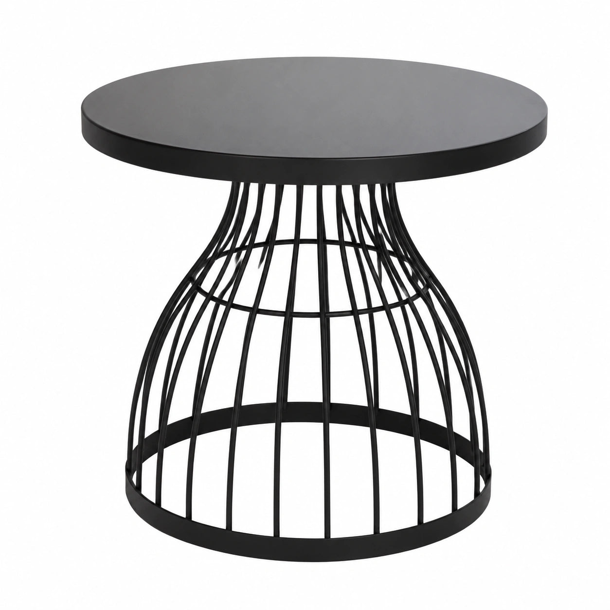Table, en métal et verre, pour les espaces de vie