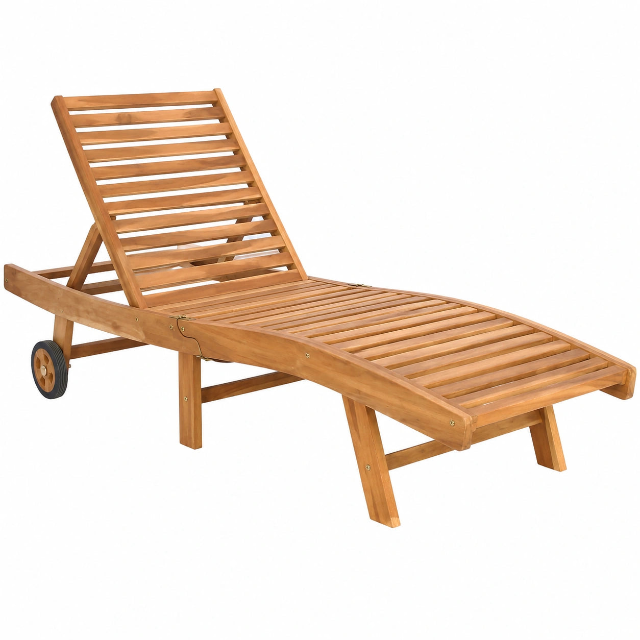 Chaise longue, coloris marron, pour la terrasse ou le jardin