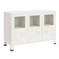 Armoire, en métal et verre, 105 x 35 x 62 cm, coloris blanc, pour la chambre