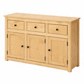 Commode, avec rangement, avec tiroirs, avec portes, en bois massif, 135 x 80 x 40 cm, pour la chambre ou le salon